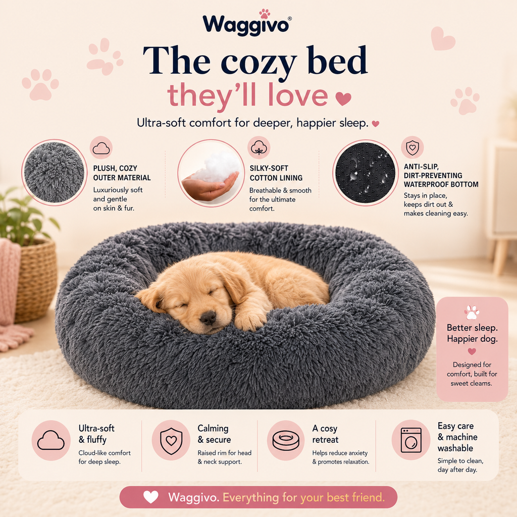 Waggivo DreamNest™ Calming Dog Bed
