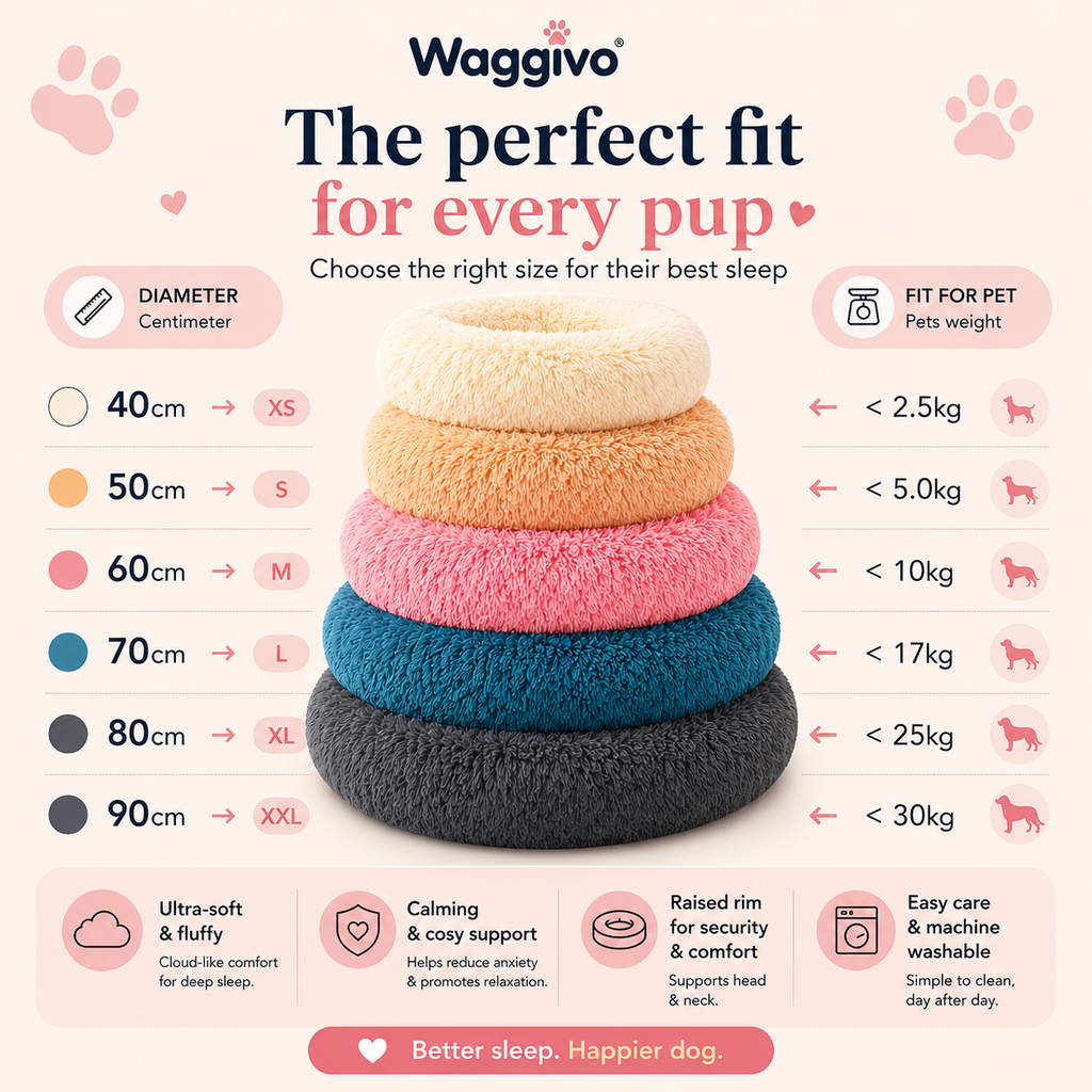 Waggivo DreamNest™ Calming Dog Bed